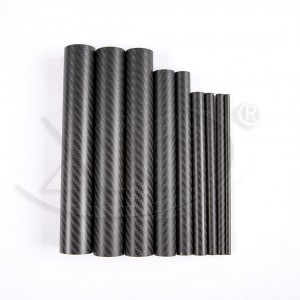 Carbon fiber round tube 3k Twill matte 6-200mm length 1000mm