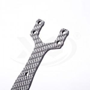 Silver carbon fiber plate cnc cut for Rc car racing