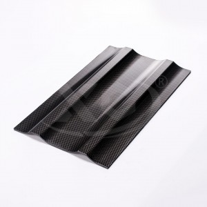 Customized carbon fiber bent plate for fishing handle