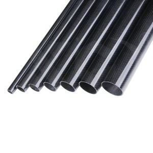 Carbon roll wrapped tubes 3K Plain glossy  OD 6-200mm length 1500mm