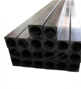 Carbon fiber square tube, square outside and round inside