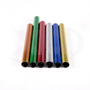 3K Twill color carbon fiber tubes custome size