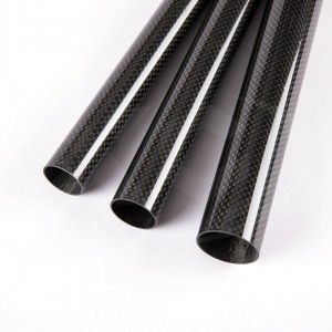 Carbon roll wrapped tubes 3K Plain glossy  OD 6-200mm length 1500mm