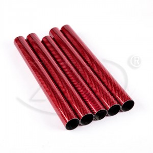 Red carbon fiber round tubes OD 6-200MM Length 1000mm