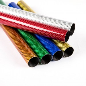 Mixed Color carbon fiber tubes red green different size