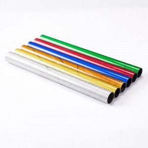 Mixed Color carbon fiber tubes red green different size