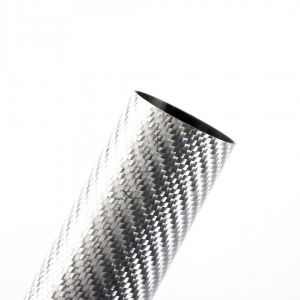 Silver carbon fiber tubes OD 6-200MM Length 1000mm