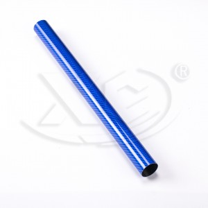 blue green orange carbon fiber tubes different size