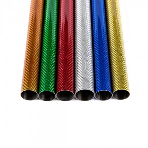 Mixed Color carbon fiber tubes red green different size