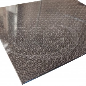 Hexagon Honeycomb Carbon Fiber Plates glossy 1.5mm 2mm , 3mm