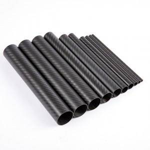 Carbon fiber roll wrapped tube 3k Twill matte 6-200mm length 1500mm