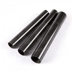 Carbon roll wrapped tubes 3K Plain glossy  OD 6-200mm length 1500mm