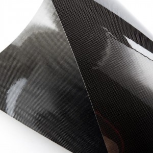 Flexible carbon fiber sheets 0.5mm 3k plain glossy size 500*600mm