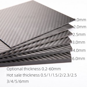 3K Twill matte carbon fiber Sheets 0.2-60mm size 600*1000mm