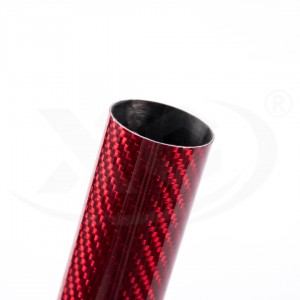 Red carbon fiber round tubes OD 6-200MM Length 1000mm