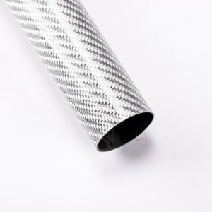 Silver carbon fiber tubes OD 6-200MM Length 1000mm