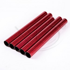 Red carbon fiber round tubes OD 6-200MM Length 1000mm