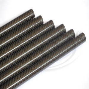 Carbon fiber round tubes 3k Twill Glossy OD 6-200mm length 1500mm